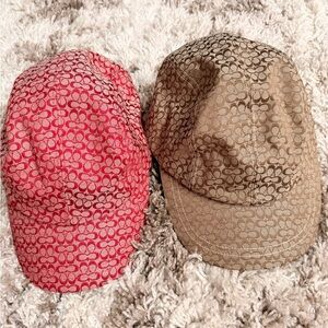 2 Coach Monogram Baseball Caps Sz M/L